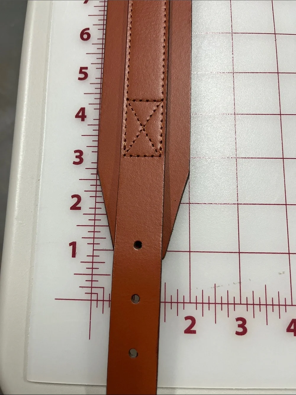 J. CREW Classic Lagenlook Career Cognac Brown Leather Belt w/ Gold Buckle SZ M/L